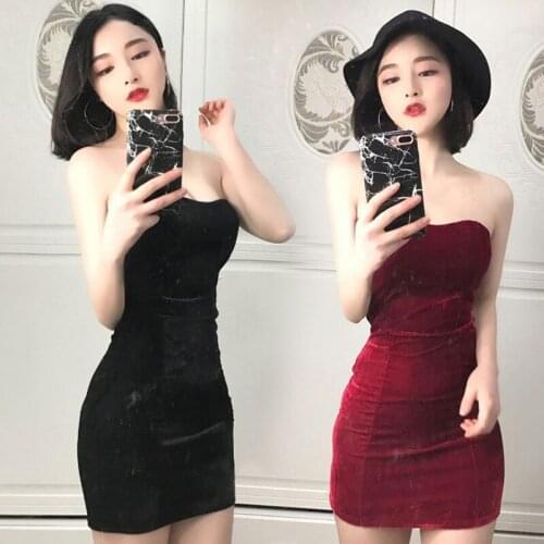C2397 new 2020 spring summer nightclub women fashion temperament sexy wrap bust slim dress cheap wholesale