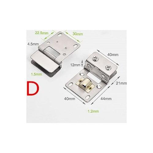 2pcs display cabinet wood door steel hinge cabinet glass door clamp hinge free hole stainless steel hinge