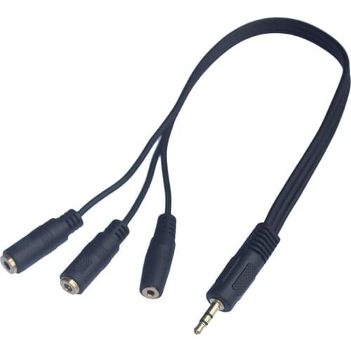 3.5mm 3Pole Male to Dual 3.5mm Female &2.5mm Stereo Audio Splitter Adaptor Cable Cord 20CM