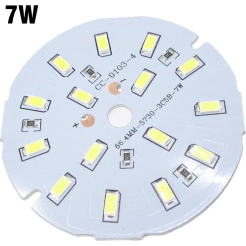 30pcs Needn't Driver 7W SMD5730 Aluminum Lamp Plate DC12V Directly LED PCB White / Warm White Driverless Light Source