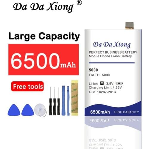 Da Da Xiong 6500mAh THL 5000 THL5000 Battery for THL 5000 THL5000 Replacement phone battery