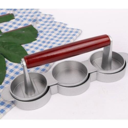 Mini Hamburger Presses Nonstick 3 Slot Small Burger Patties Press Triple Beef Burger Maker Mold Machine Meat Kitchen