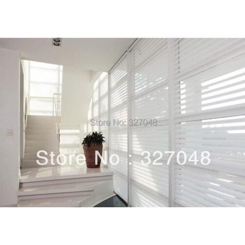 FREE SHIPPING Popular zebra blinds/double-layer roller blinds/window treatment ideas/shangri-La blinds