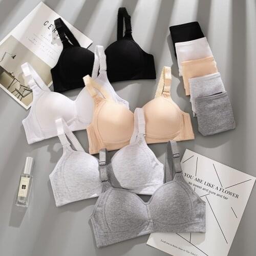 12-18Y Teenage Girls Wireless Padded Bra Young girls Sport Puberty Underwear Adjustable Cotton Cup girl Training Bra