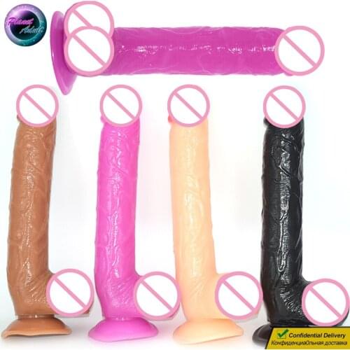 28 cm Long PVC Dildo Realistic Penis Women Masturbator Lesbian Vagina Pussy Gay Prostate Orgasm Massager Sex Toys Suction-Cup