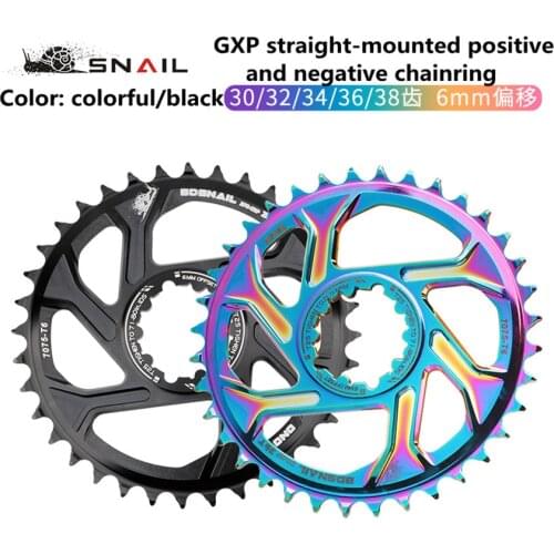 BDSNAIL MTB Mountain Bike Straight-mounted Positive And Negative Teeth DiscGXP Crank Single Plate 30/32/34/36/38T
