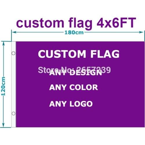 Custom 4x6FT Flag Any Size Brand Company Logo Sports Indoor Outdoor Banner 120X180cm Customize Decoration Promotion Cheap