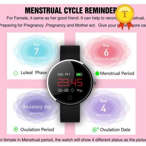 Best selling Bluetooth 4.0 Blood Pressure Heart Rate Monitor Sleep Monitor woman Female Physiological Reminder watch Smart Band