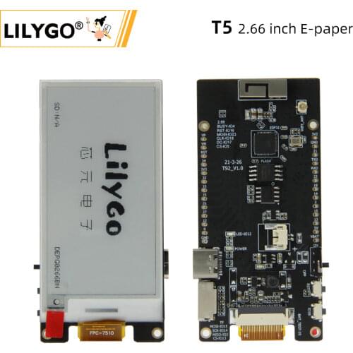 LILYGO® T5-2.66 inch E-paper compatible with T-U2T USB To TTL automatic downloader