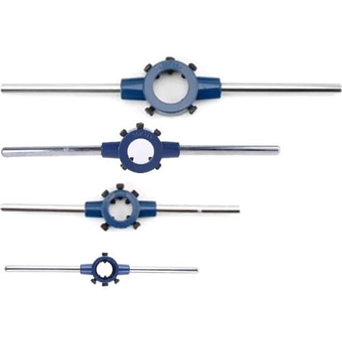 Metal M3-M6/M7-9/M10-11/M12-16 Dia Round Die Stock Holder,Thread Tap Wrench,Die Handle Wrench,Woodworking DIY Tools