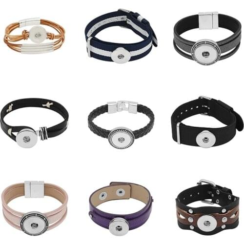 New Fashion 20mm 18mm Snap Button Bracelet DIY Jewelry 5pcs/lot KD3010