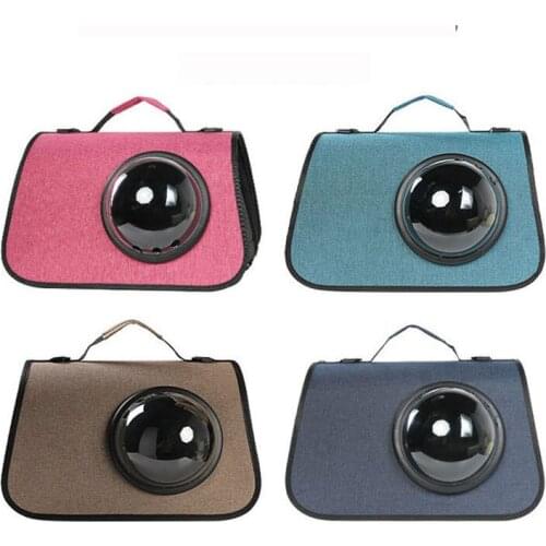 Portable Travel Pet Bag Foldable Pet Handbag With Breathable Mesh Shoulder Astronaut Pet Bag For Outgoing Cat Bed Pet Supplies