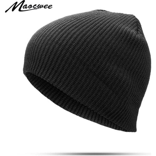 New Dad Hat Winter Knitted Beanie Hat Cap Men Women Unisex Adult Winter Cap Oversize Baggy Slouchy Beanie Warm Plain Soft Bone