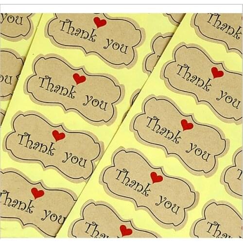 Thank you printed adhesive seal sticker, bakery packing labels, free shipping(ss-737)
