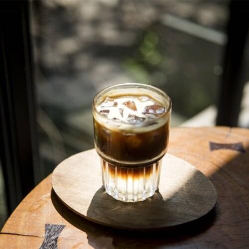 Glass Flat White Cup Cold Extract Coffee Cup Ice American Latte Art Iced Coffee Whiskey Glass Mug Australian White Coffee Cups