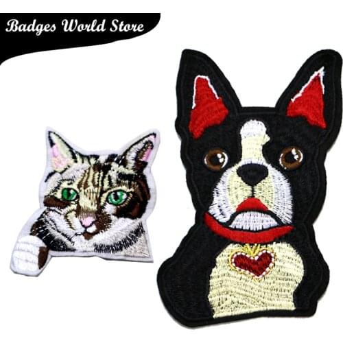 High-end Fashion Cat Duck Bullfight Dog Anime Icon Embroidered Applique Patches for Clothing DIY Sew up Badge on the Backpack