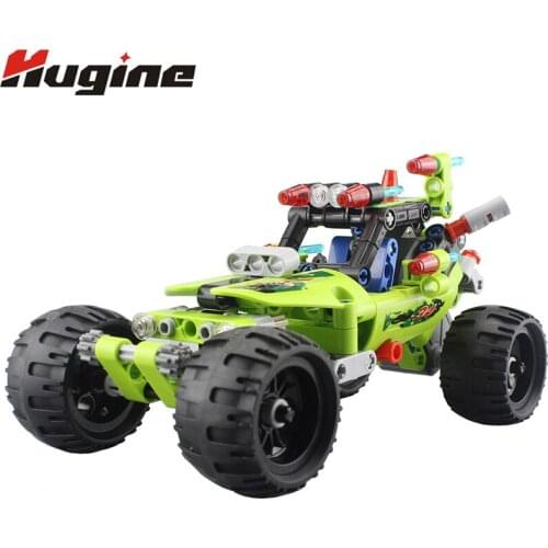 High Speed Racing Building Blocks Assembled Toy Car Pull Back Childrens Educational SUV Mechanical Assembly Blocks Car Model