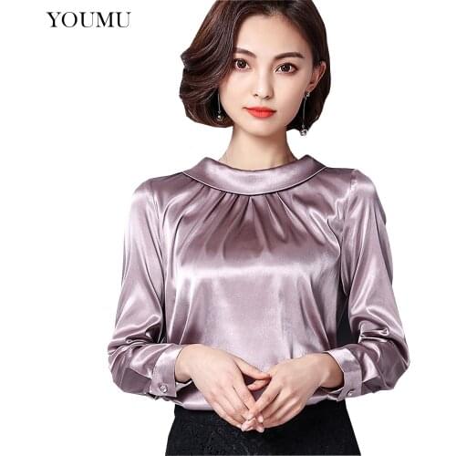 YOUMU Satin Blouses