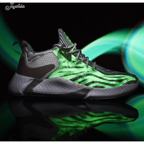 Summer Sneakers Outdoor Sport Shoes Men Fashion Light Weight Luminous Running Shoes For Men Zapatillas Hombre Deportiva 5ZX001