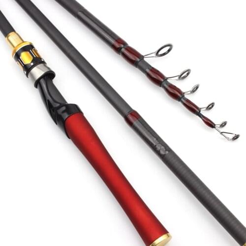 1.8m 2.1m 2.4m 2.7m lure fishing Spinning Casting Fishing Rod M power Hard fast Trout Telescopic Carbon beautiful Travel pole