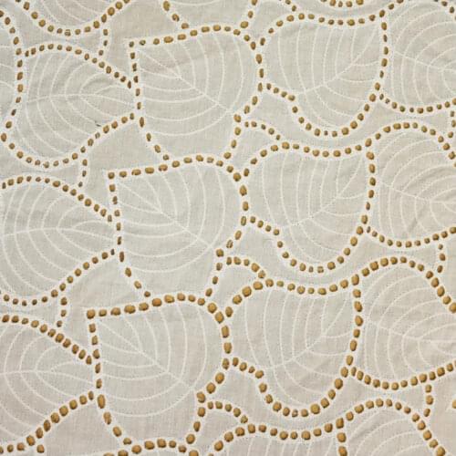 130cm Width new cotton lace Fabric heart-shaped Leaves Cotton lace lingerie wild water soluble lace leaf desgin cotton Fabric