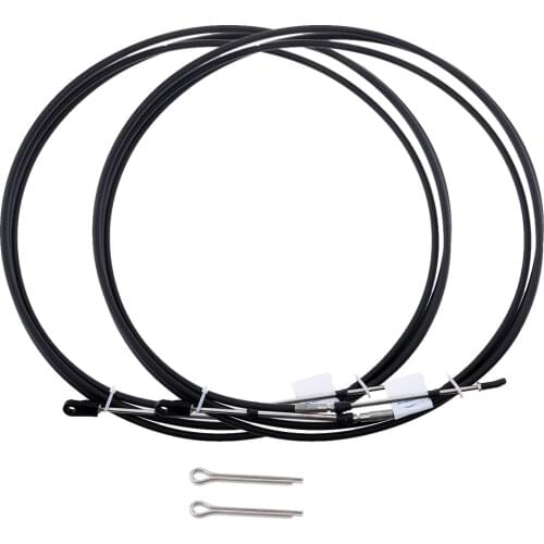 2pcs 18FT Throttle Shift Control Boat Motor Cable, Throttle Shift Cable, Remote Control for Yamaha Outboard