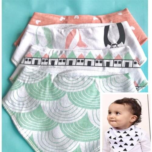 8psc/lot Affordable Cotton Soft Handle Baby Triangular Saliva Towel Bib Burp Cloths Various Patterns And Colors Available