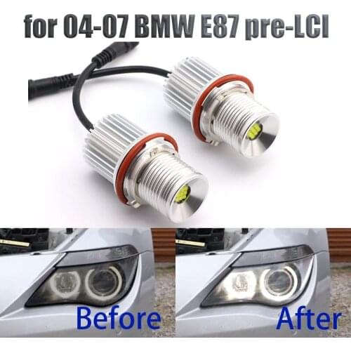 90W Super Bright White LED Angel Eyes LED Marker Halo Ring Light for 04-07 BMW 1-series E87 Pre-LCI