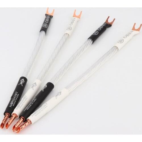 Nordost ODIN Hifi Sterling Silver Jumper Audio Cable Over Machine Line Fever Speaker Cable Pure Copper Banana to Y Speaker Cable