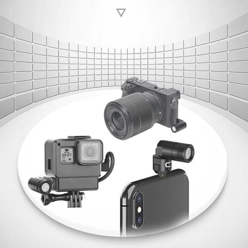 Comica CVM-VS07 GoPro Vlog Video Wireless Microphone for iPhone Andriod Smartphone SONY Nikon DSLR GoPro 8 7 6 5 Plug and Play