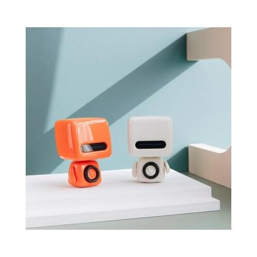 2021 New Robot Bluetooth Speaker Portable Subwoofer Wireless Mini Game Speaker Can Talk with Microphone Remote Control Selfie