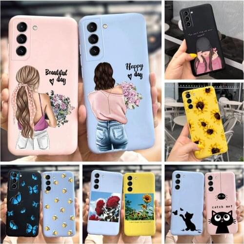 For Samsung Galaxy S21 Plus S20 FE Phone Case Fashion Beauty Girls Soft Protector Cover For Samsung S 21 S21FE S21+ Bumper Shell