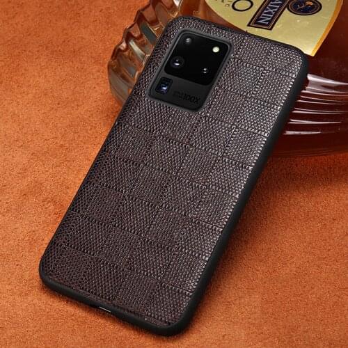 Genuine Lambskin Leather Phone Case For Samsung Galaxy S20 Ultra S7 S8 S9 S10 S20 Plus Note 10 9 8 A50 A51A70 A71 A40 Back Cover