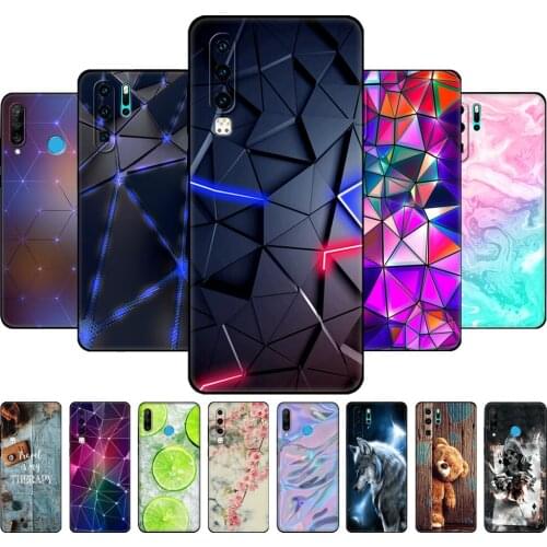 For Huawei P30 Case P30 Pro Case P30 Lite Case P30Pro VOG-L29 ELE-L29 P30Lite P 30 Lite Cover Silicon Phone Back black tpu case