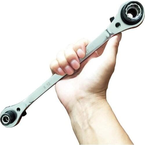 Double-Headed Car Repair Tools ,Socket Wrench, 8-21mm 8-In-1 Multifunction 72 Teeth Ratchet Wrench 12 Teeth Sleeve Spanner