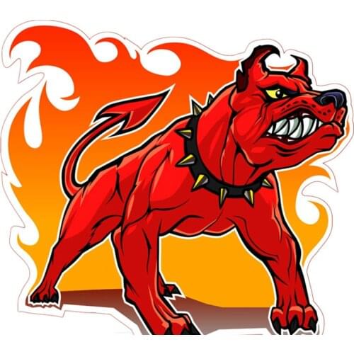 Fuzhen Boutique Decals Exterior Accessories Angry Flame Pitbull Car Stickers Window Bumper Motorcycles Laptop Vinyl Decal Goods