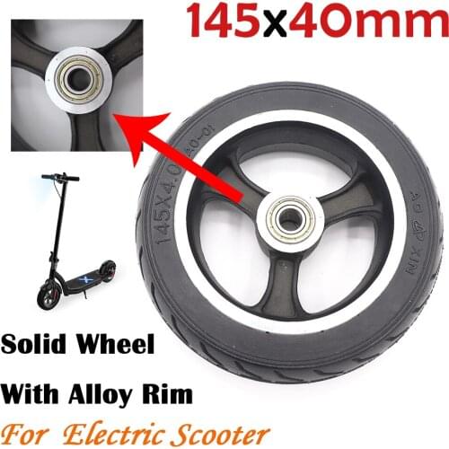 Hot sale solid wheels 6x2 145x40 solid tyre tire and alloy rim for Fast wheel F0,jackhot,Nes carbon fiber scooter