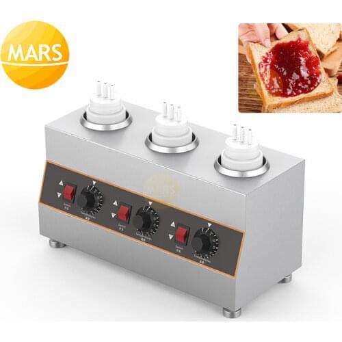 Commercial Chocolate Heater Sauce Warmer Electric Jam Sauce Bottles Filling Machine Drop-In Heated Topping Dispenser Melter
