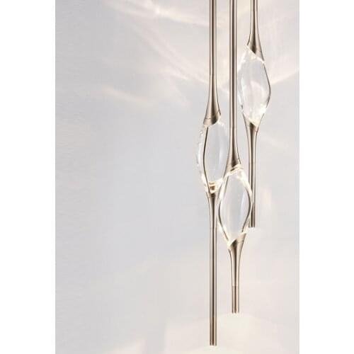 Nordic creative copper diamond chandelier modern bedroom bedside lamp designer model room restaurant bar chandelier