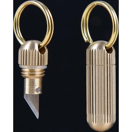 Brass Capsule Knife Unboxing Pocket Knife Keychain EDC Knife