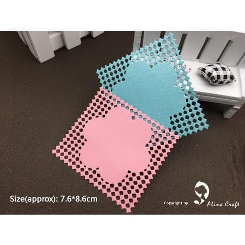 METAL CUTTING DIES rectangle flower cross stitch sewing dot background Scrapbook paper craft card album emboss punch die cutter