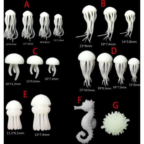 Mini Jellyfish Modeling Resin Mold Ocean Theme Fillers DIY Filling Materials Jewelry Accessories Jellyfish Epoxy Filler