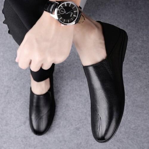 Of Sneakers Mens Shoes Sports Leather Slip On Casual Men Gents Mens Sneakers Formal Sport Slipon Loafers Large Size
