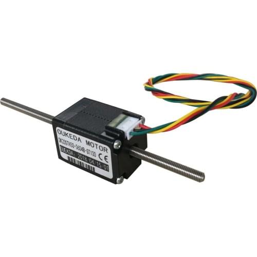 Nema8 DC3.9V 1.8 degree 20MM OK20STH30-0604B-GT100 through shaft miniature linear screw stepping motor Piston motion device