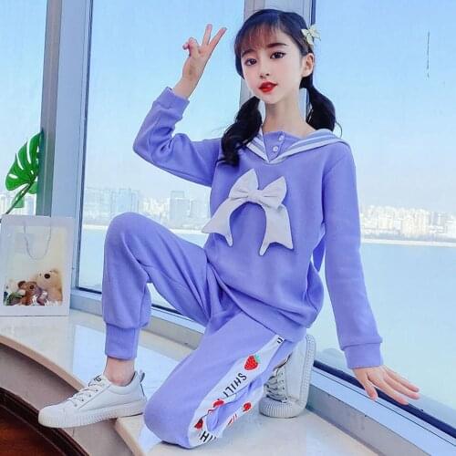 New Spring Autumn Tracksuit For 3 4 5 6 8 10 12Yrs Children Clothing Girls Sets Sweatshirt+Pant 2PCS Suit Kids Girl Clothes Set