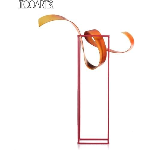 TOOARTS Bud Freestanding Sculpture-Abstract Indoor / Outdoor Modern Metal Sculpture Table Home Decor Contemporary Centerpiece