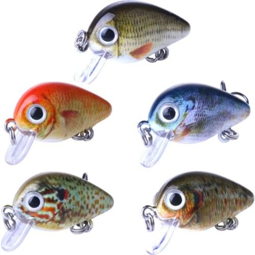 5Pcs/Box Mini Crank Bait 1.5g Floating Wobblers for Fishing Lure Set of Wobblers Artificial Bait Fake Fish Hard Lures MInnow