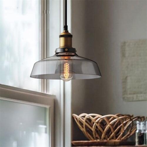 Industrial Glass Pot Pendant Lights Loft American Country Retro Bedroom Living Room Bar Restaurant Single-headed Lamps Fixtures
