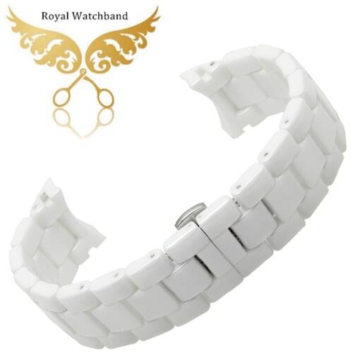 22mm Watch Band White Ceramic Bracelet/Strap For AR1405 AR1453 Mens Watch Free Shipping