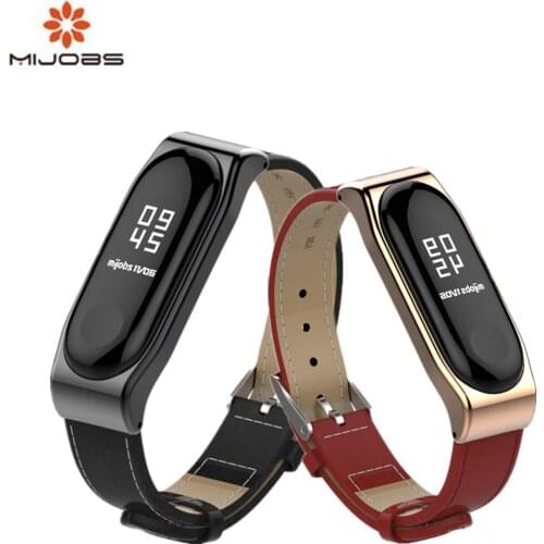 Watch band for Xiaomi Mi Band 3 Sport Strap watch Leather wrist strap For xiaomi mi band 4 accessories bracelet Miband 4/3 Strap